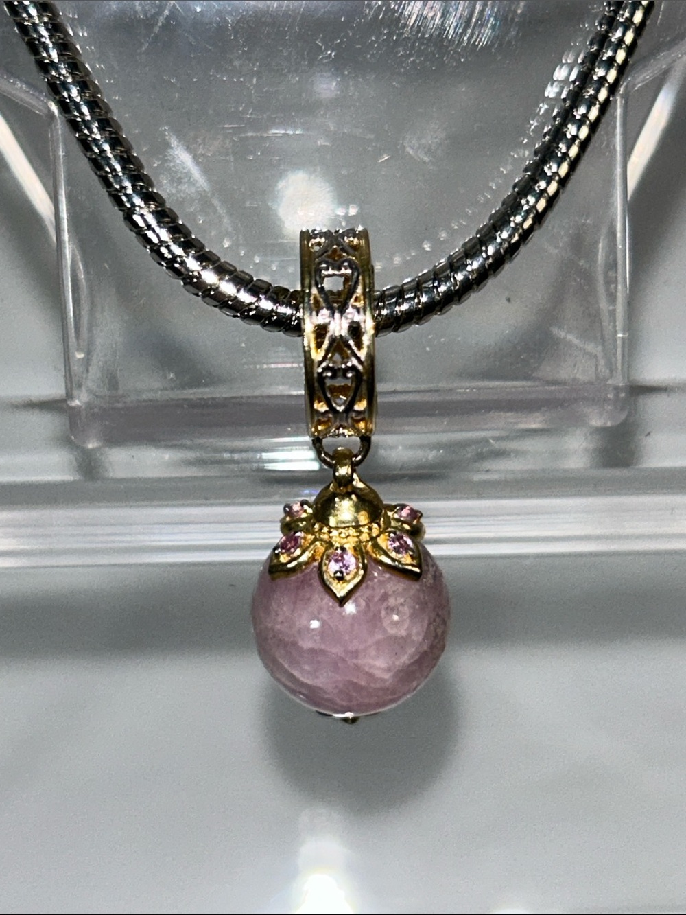 NWOT Gems En Vogue Palladium 18k Accents Genuine Multi Gemstone Euro Charm